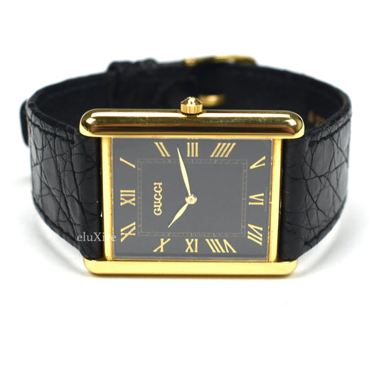 Gucci - 710M 18K Solid Gold Tank Watch