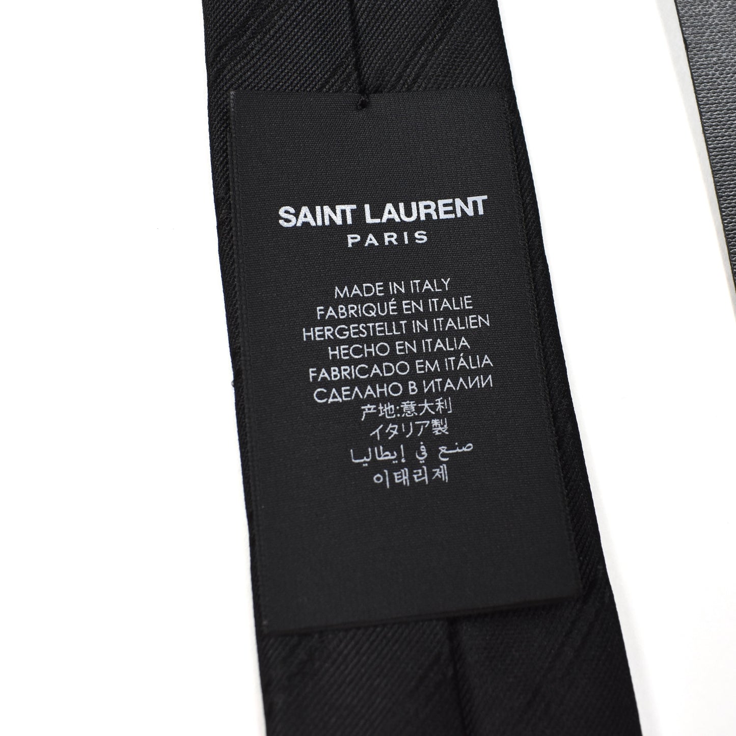 Saint Laurent - Black Tonal Striped Silk Tie