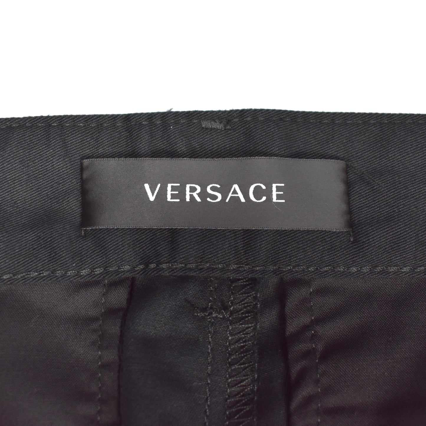 Versace - Black Barocco Accent Twill Pants