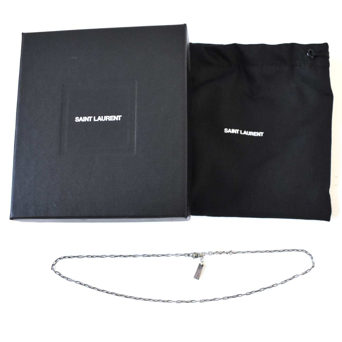 Saint Laurent - 16" Silver Oval Link Chain Necklace