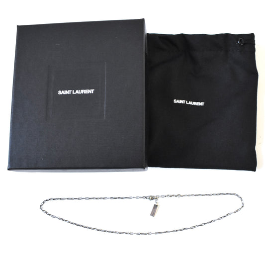 Saint Laurent - 16" Silver Oval Link Chain Necklace