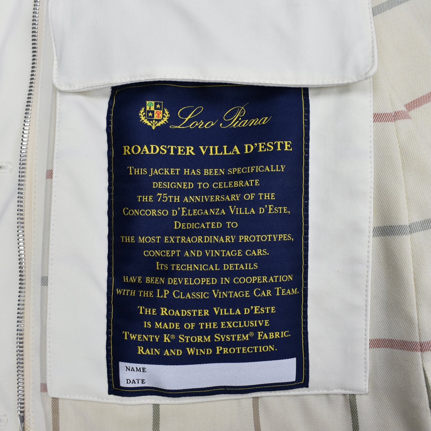 Loro Piana - Roadster Villa D'Este Jacket (Cream)