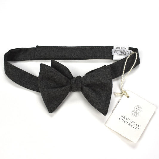 Brunello Cucinelli - Charcoal Gray 100% Cashmere Bow Tie