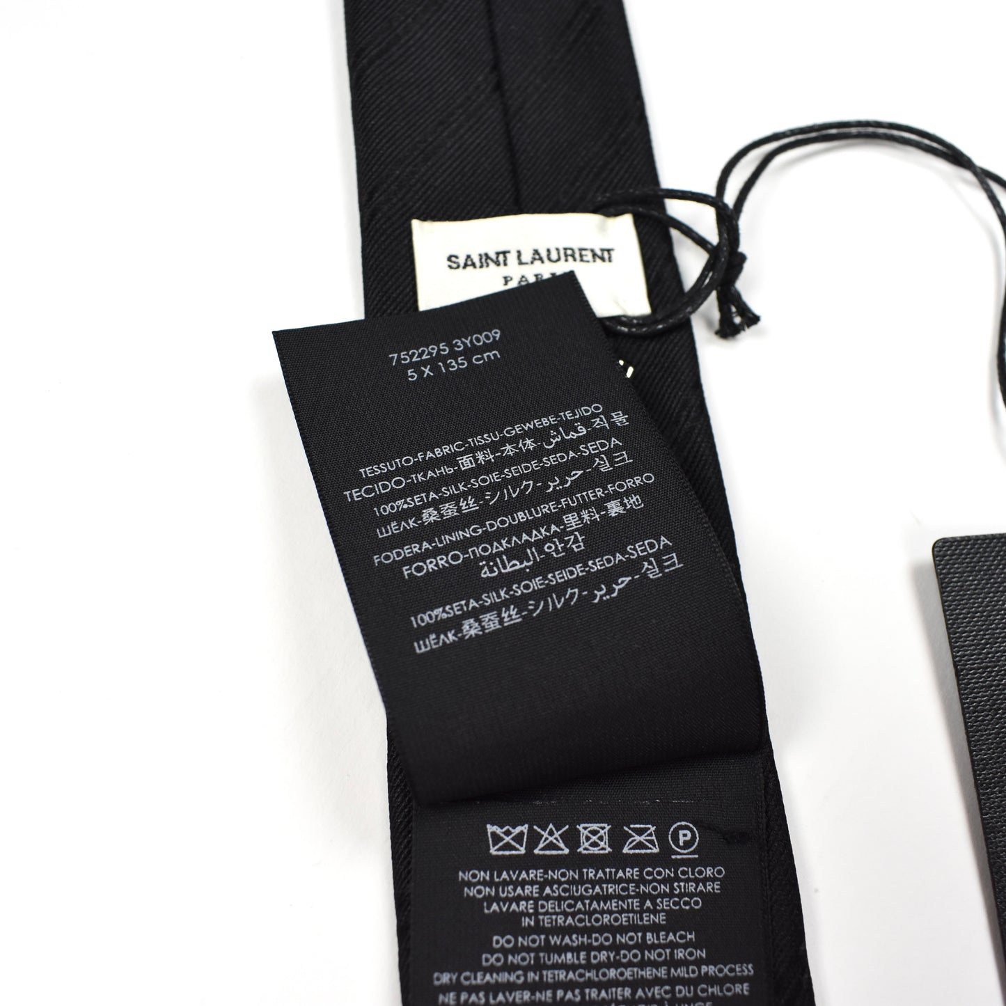 Saint Laurent - Black Tonal Striped Silk Tie