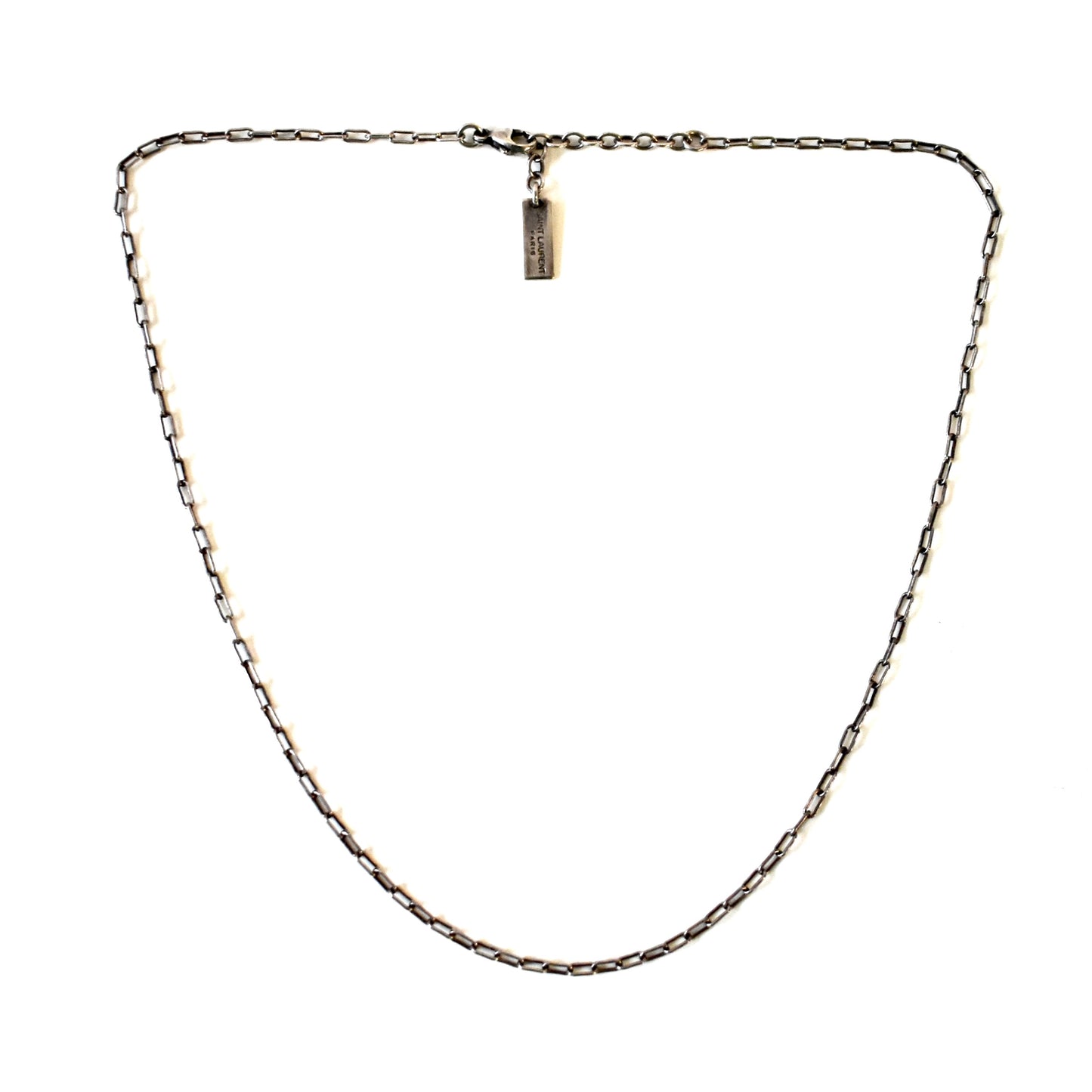 Saint Laurent - 16" Silver Oval Link Chain Necklace