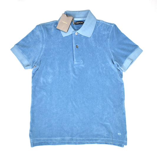 Tom Ford - Light Blue Towelling Polo Shirt