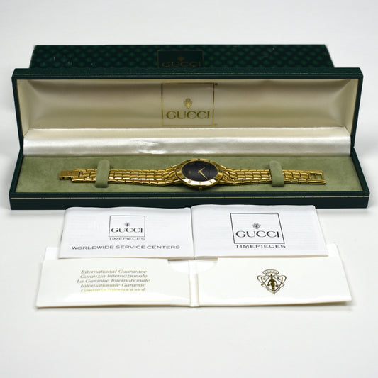 Gucci - 3300M Gold / Black Dial 'Pulp Fiction' Watch