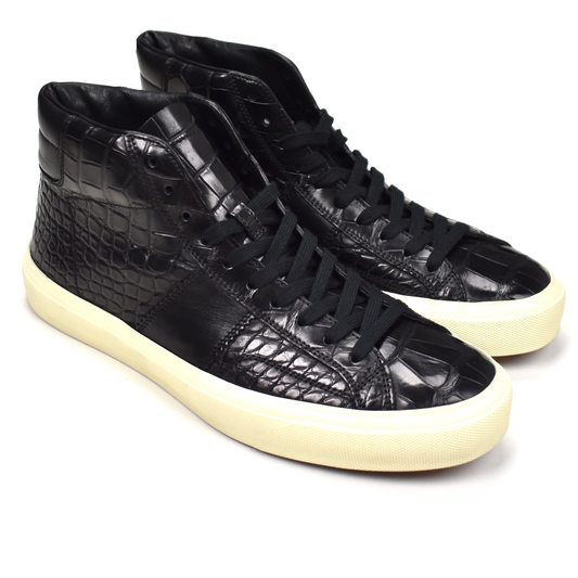 Tom Ford - Black Exotic Alligator Cambridge Sneakers