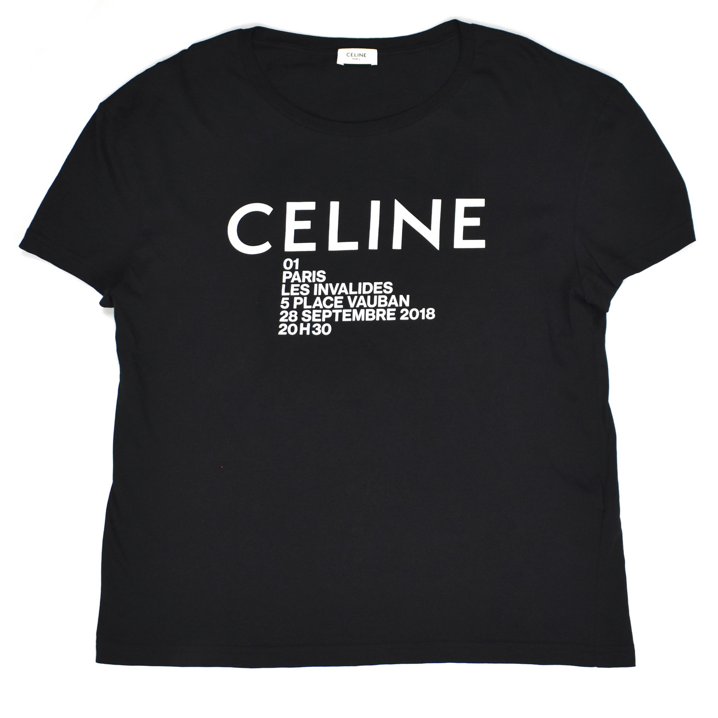 Celine - Black Show Invitation Logo T-Shirt