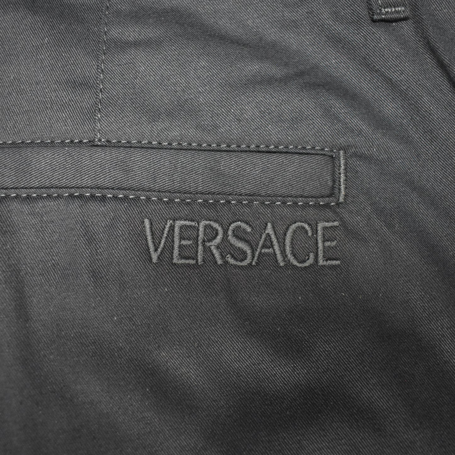 Versace - Black Barocco Accent Twill Pants