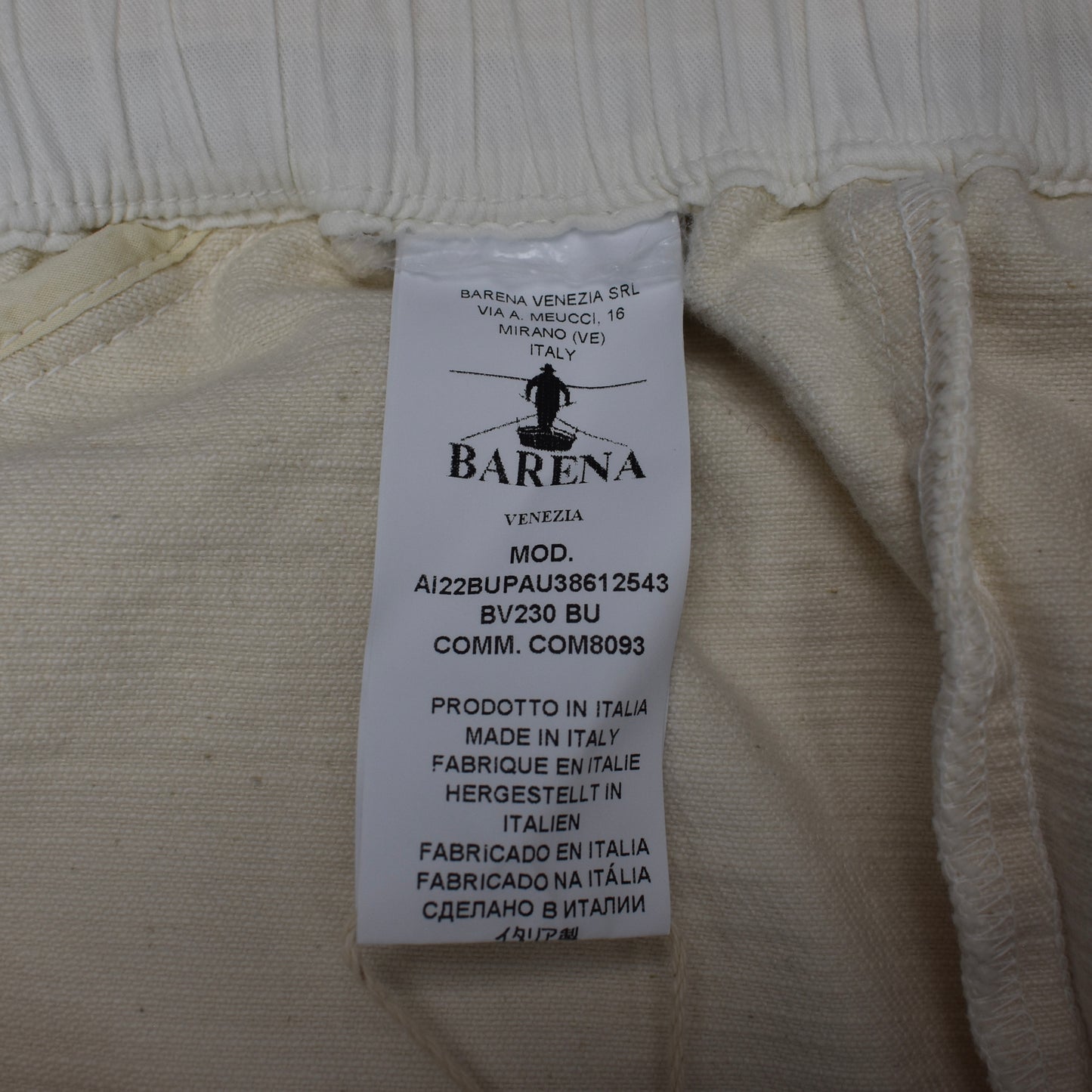 Barena - Cream Heavy Twill Lounge Pants