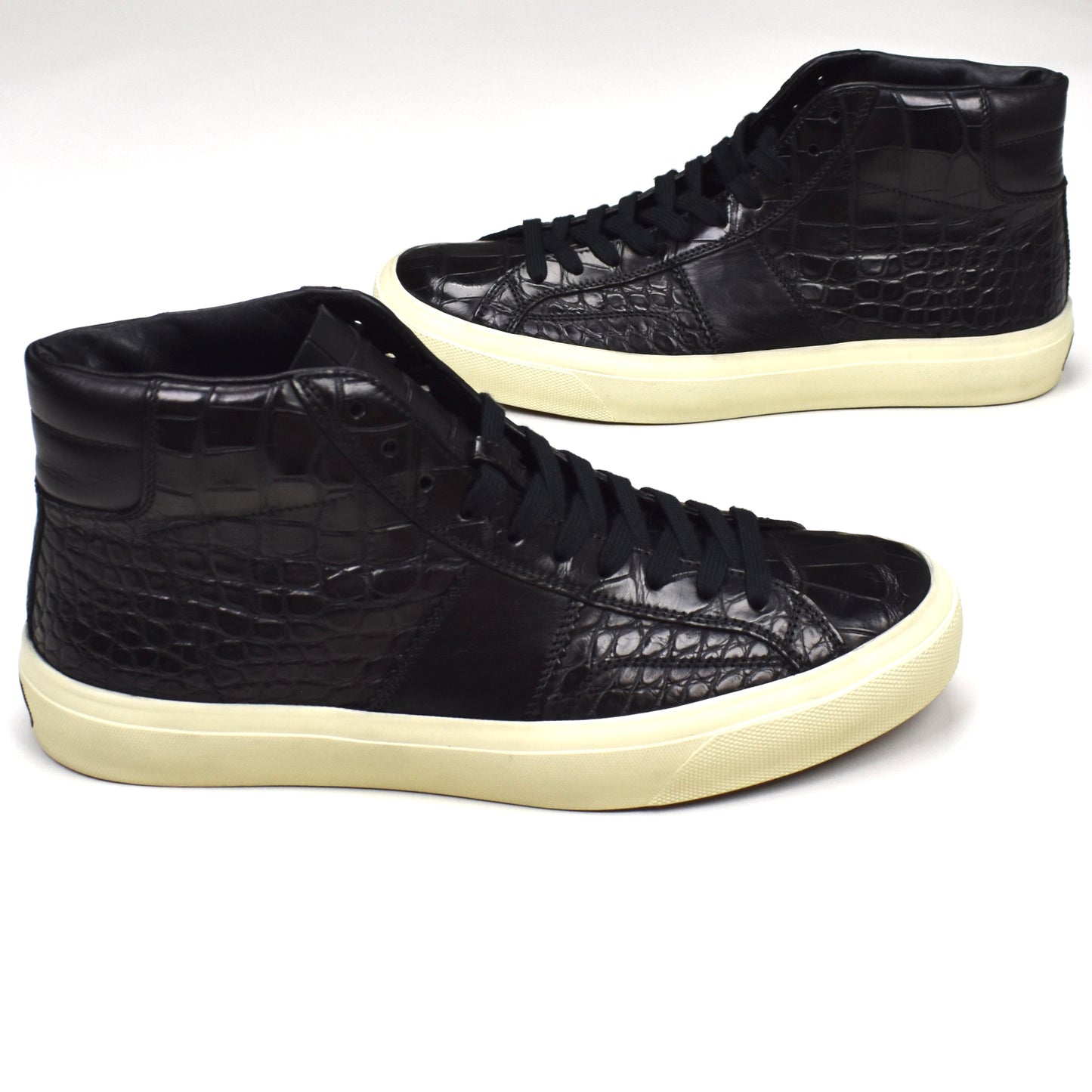 Tom Ford - Black Exotic Alligator Cambridge Sneakers