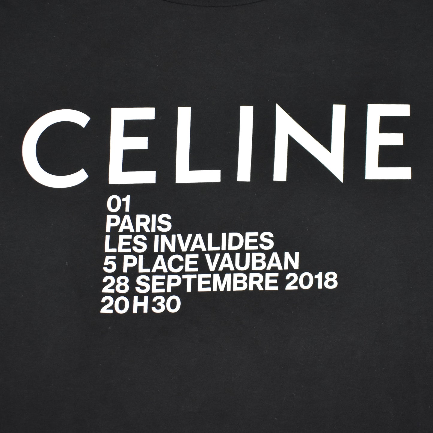 Celine - Black Show Invitation Logo T-Shirt