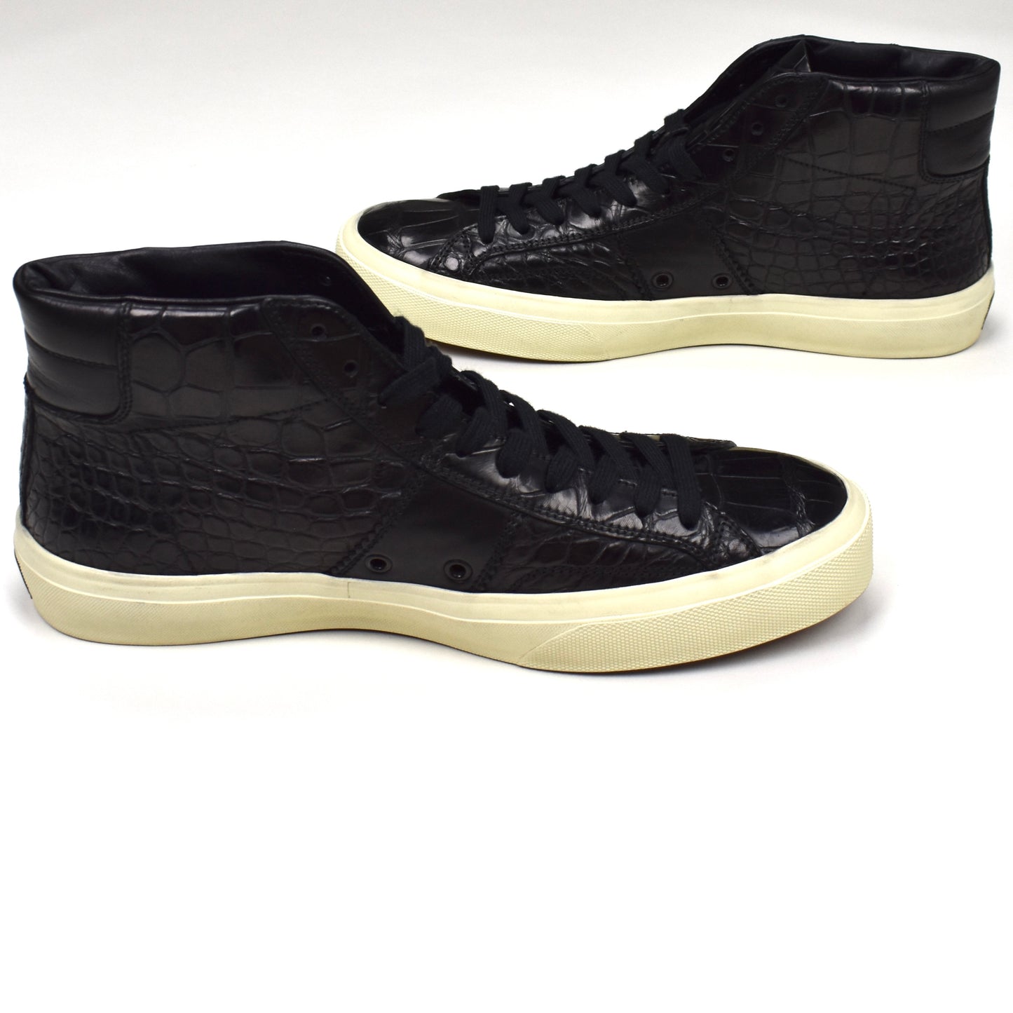 Tom Ford - Black Exotic Alligator Cambridge Sneakers