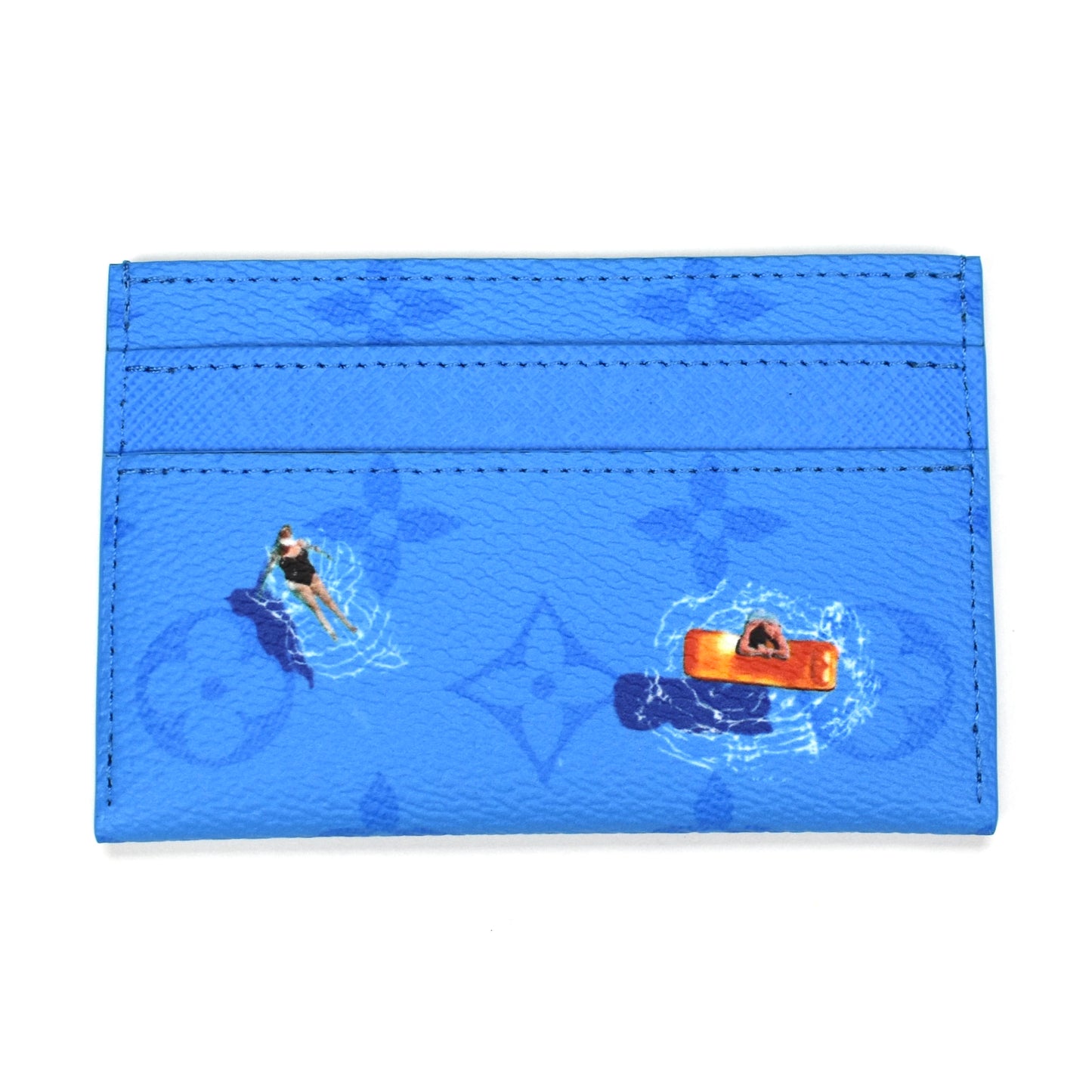 Louis Vuitton - Swim Monogram Double Card Holder (Blue Lagoon)