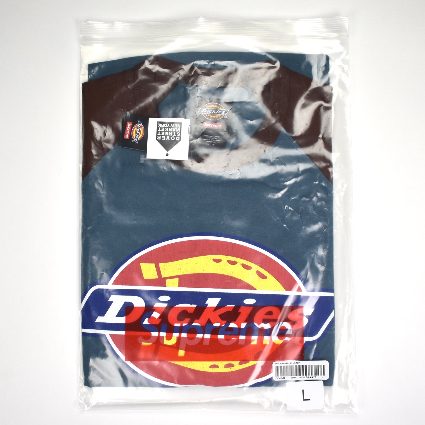 Supreme x Dickies - Raglan Sleeve Logo T-Shirt (Slate/Brown)