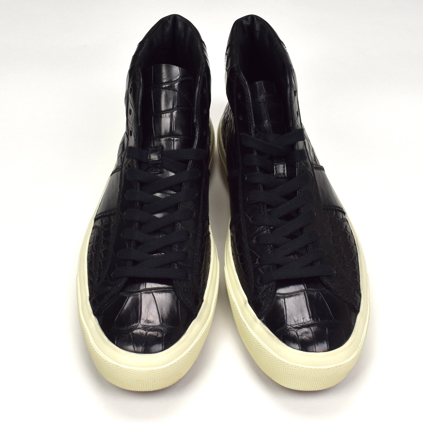 Tom Ford - Black Exotic Alligator Cambridge Sneakers