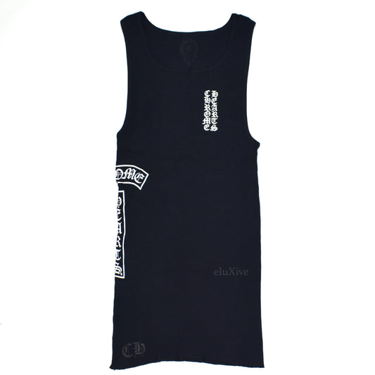Chrome Hearts - Black Vertical Logo Tank Top