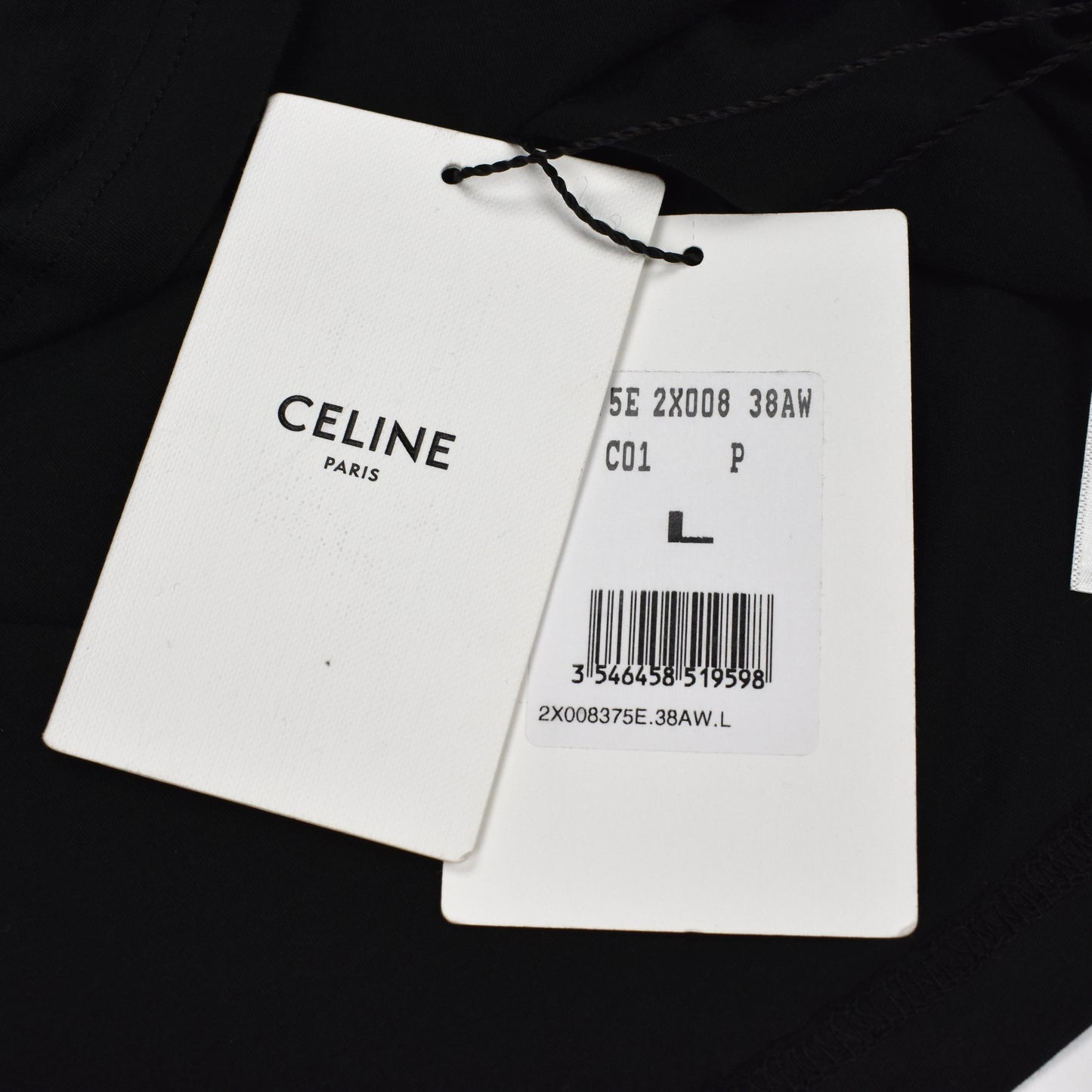 Celine - Black Show Invitation Logo T-Shirt