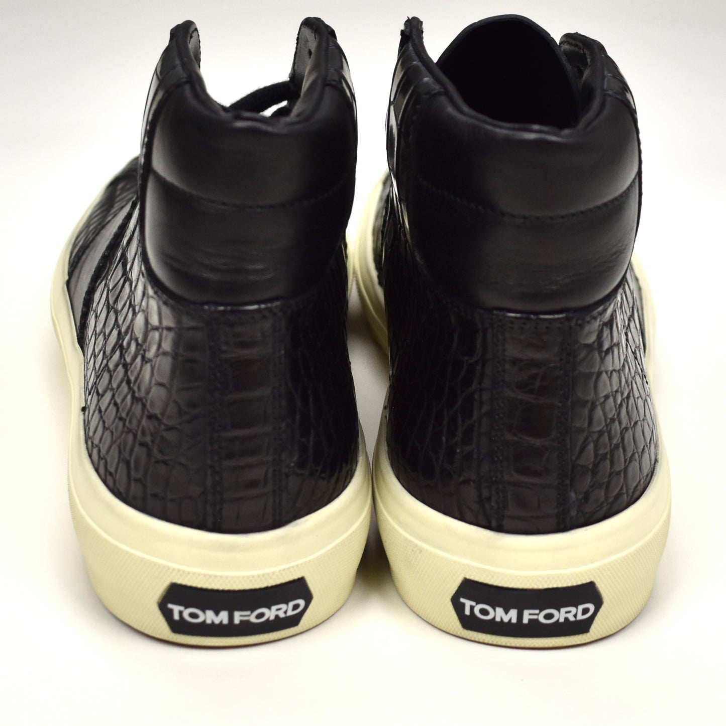 Tom Ford - Black Exotic Alligator Cambridge Sneakers