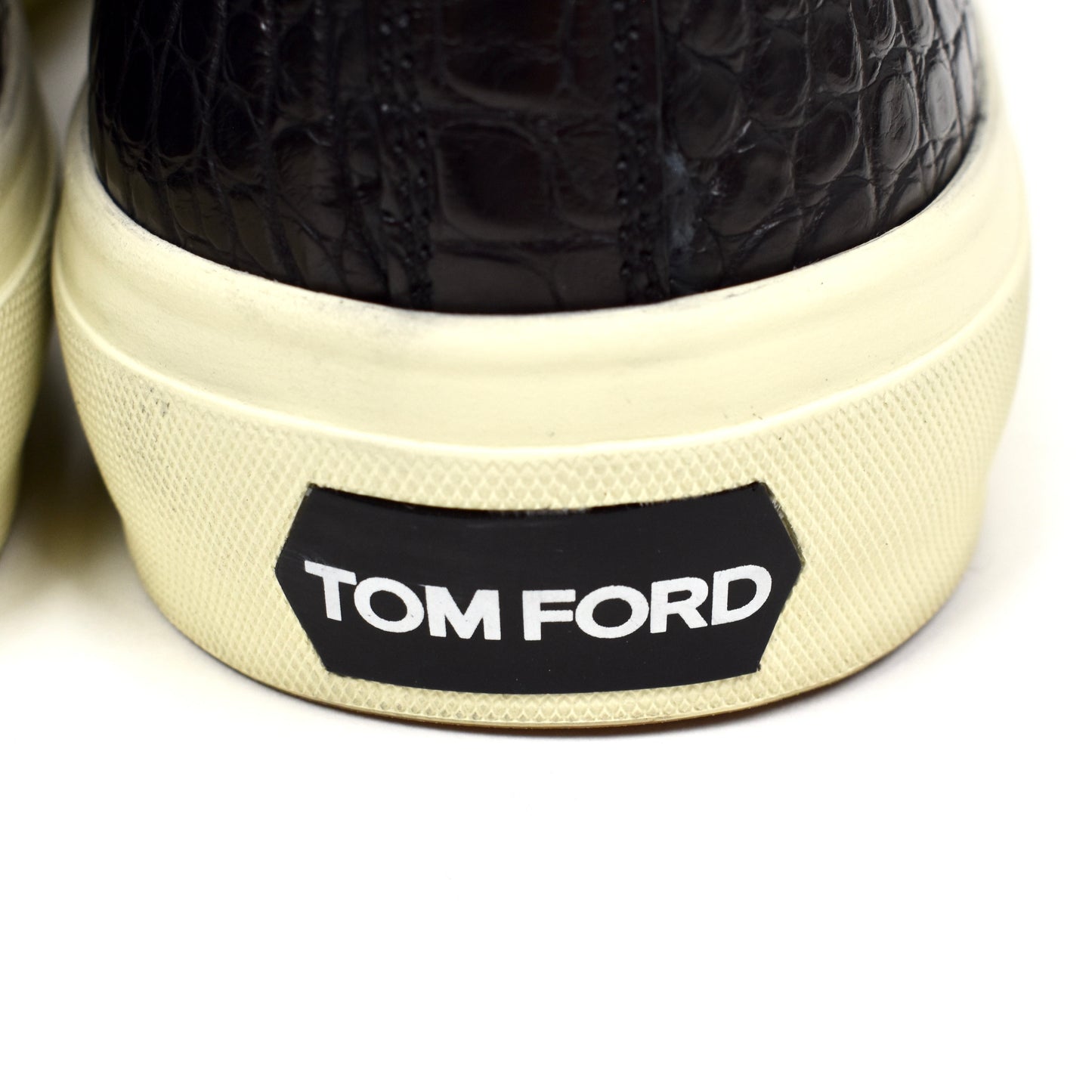 Tom Ford - Black Exotic Alligator Cambridge Sneakers