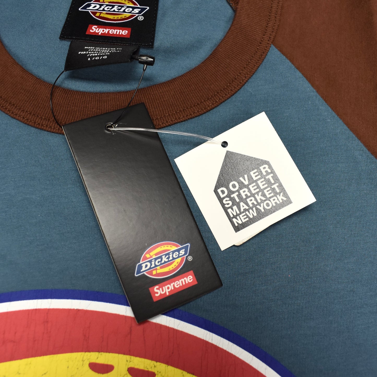 Supreme x Dickies - Raglan Sleeve Logo T-Shirt (Slate/Brown)