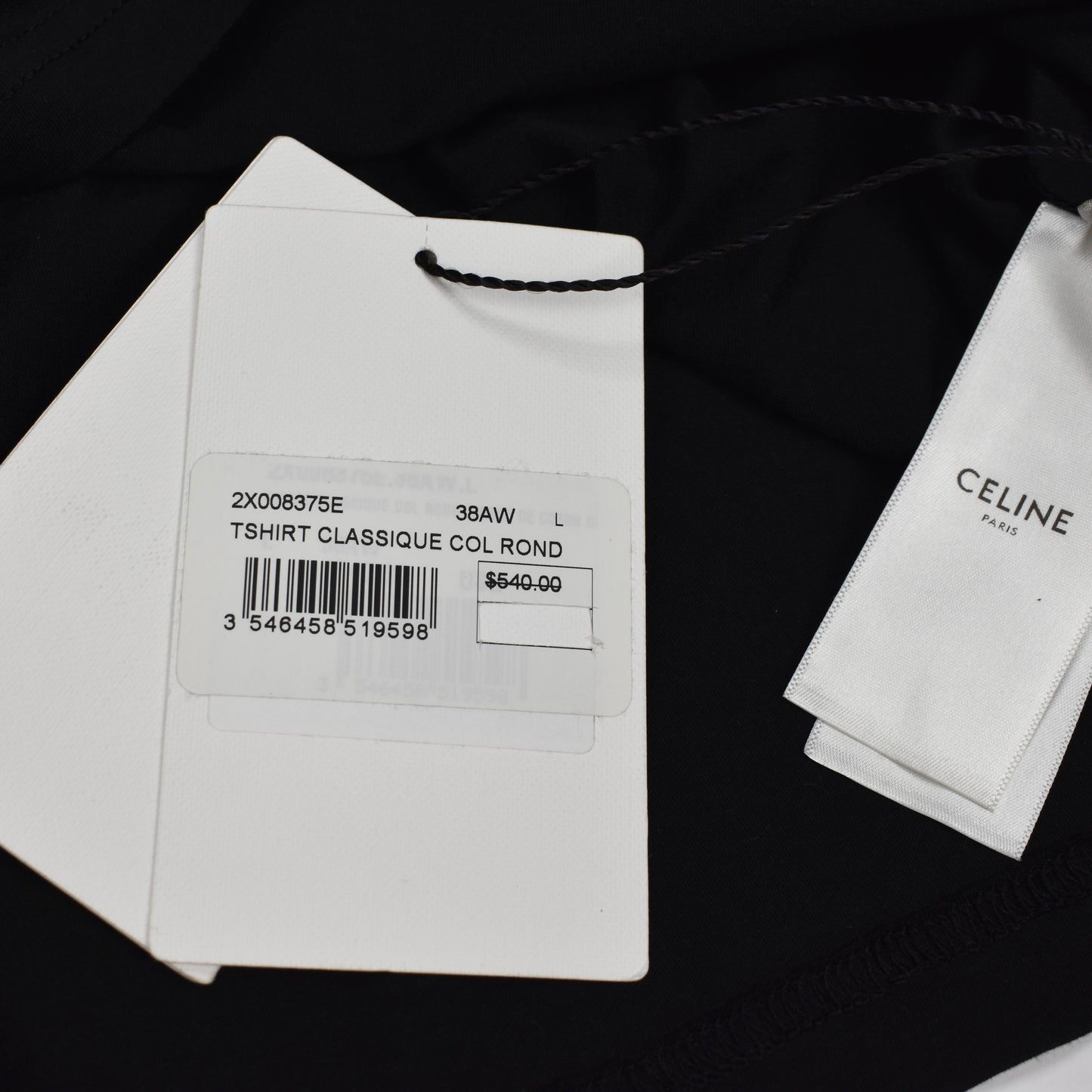 Celine - Black Show Invitation Logo T-Shirt