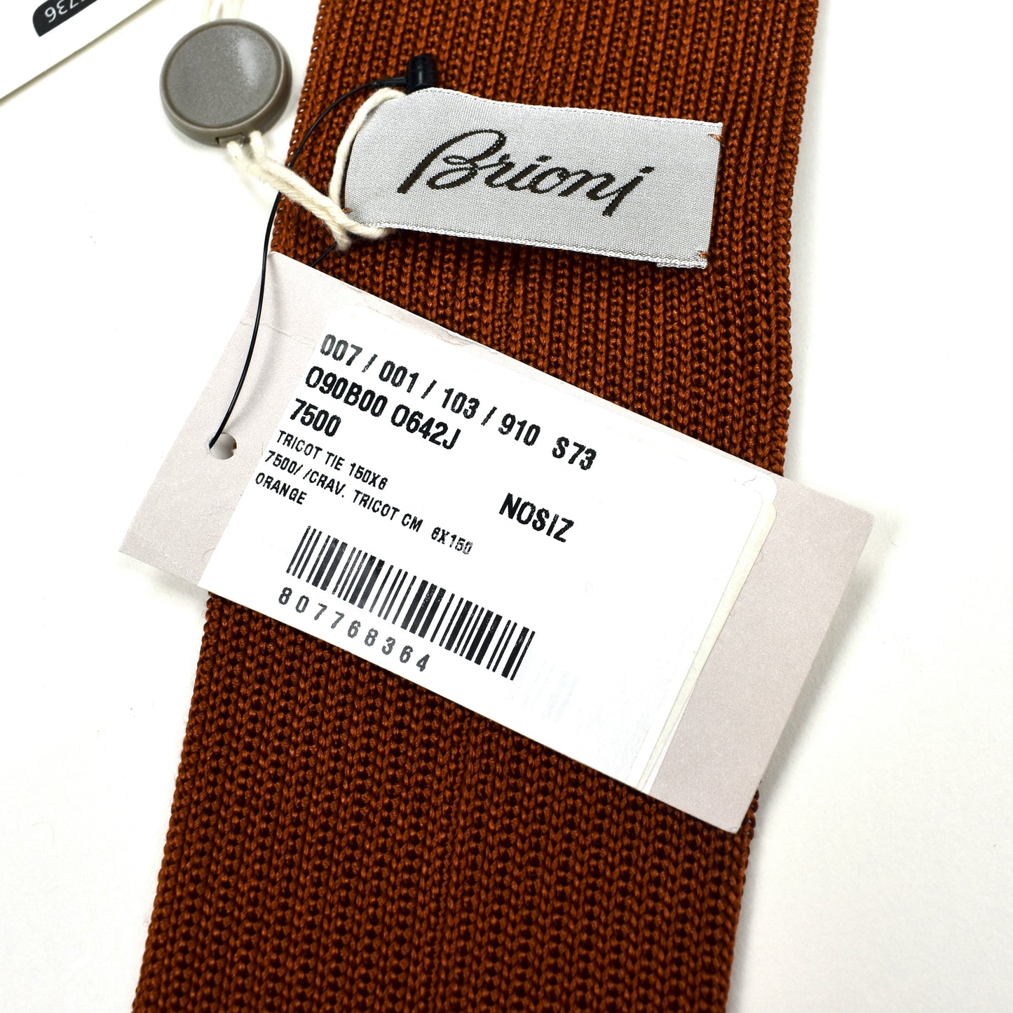 Brioni - Burnt Orange 100% Silk Tricot Knit Tie