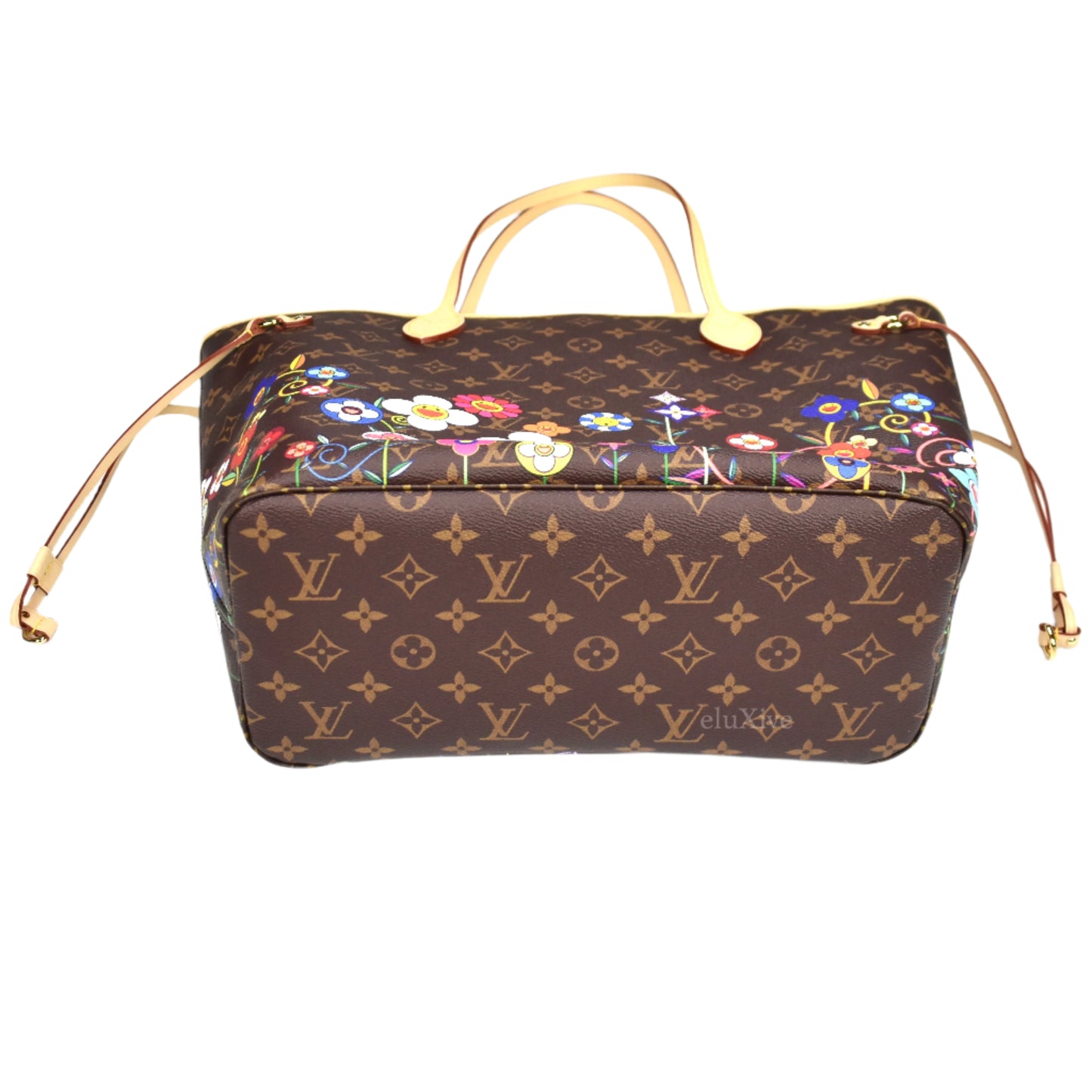 Louis Vuitton x Murakami - Flowers Monogram Neverfull MM Bag (Brown)