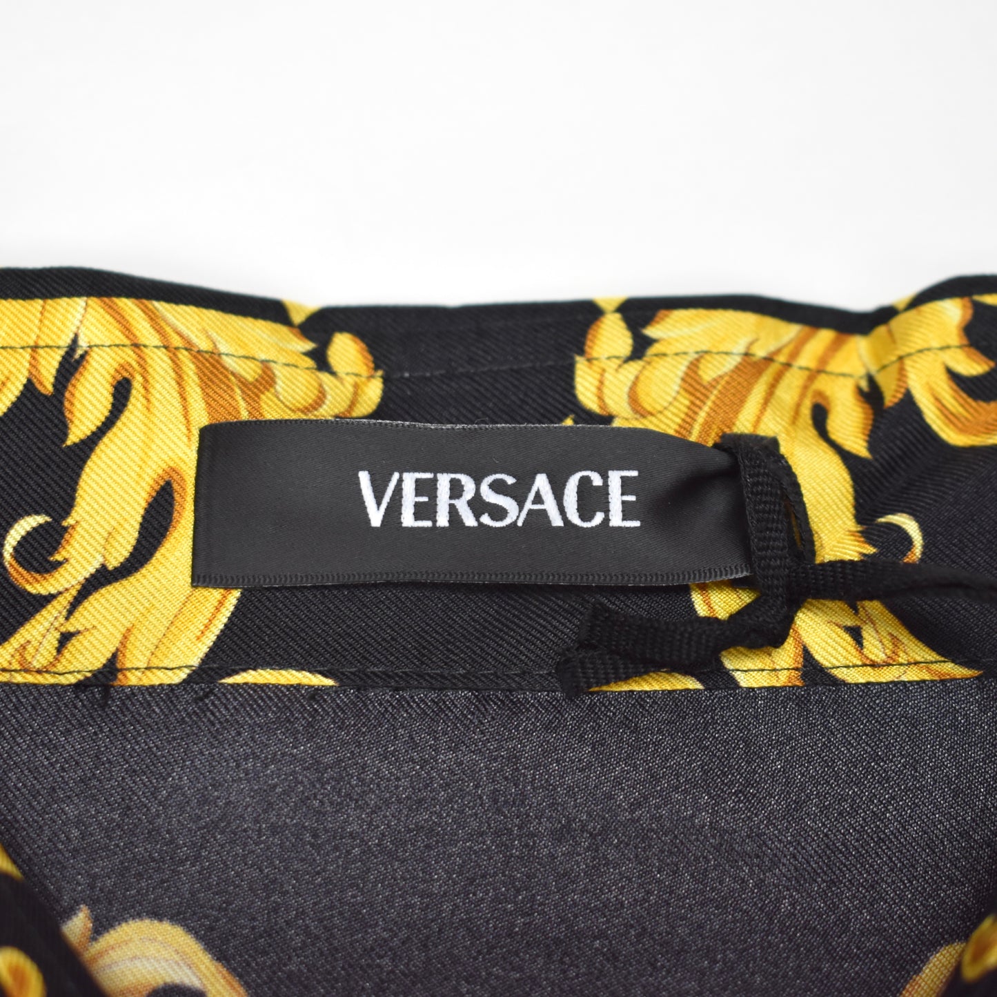 Versace - Black / Gold 100% Silk Baroque Print Shirt