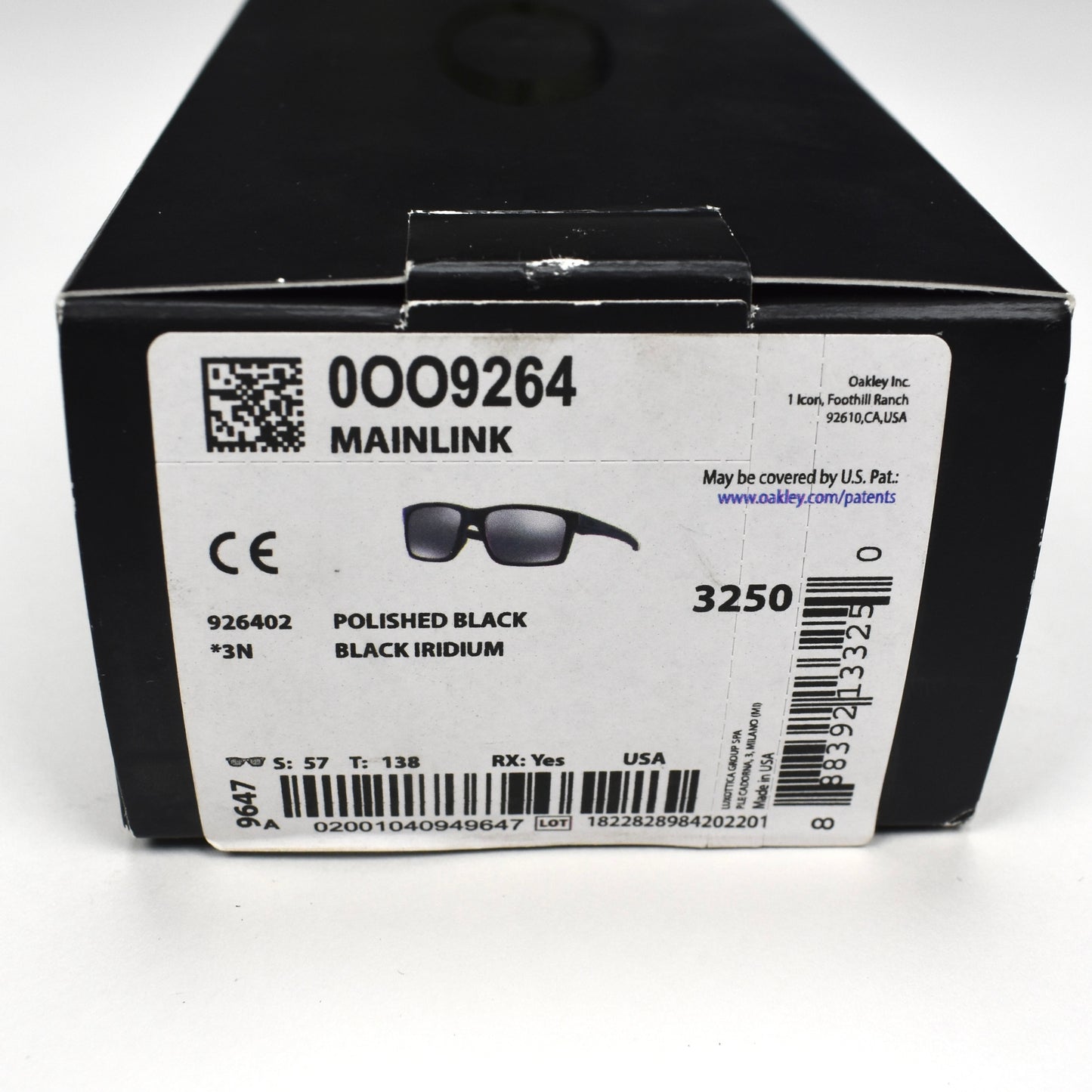 Oakley - Mainlink Sunglasses (Black/Black Iridium)