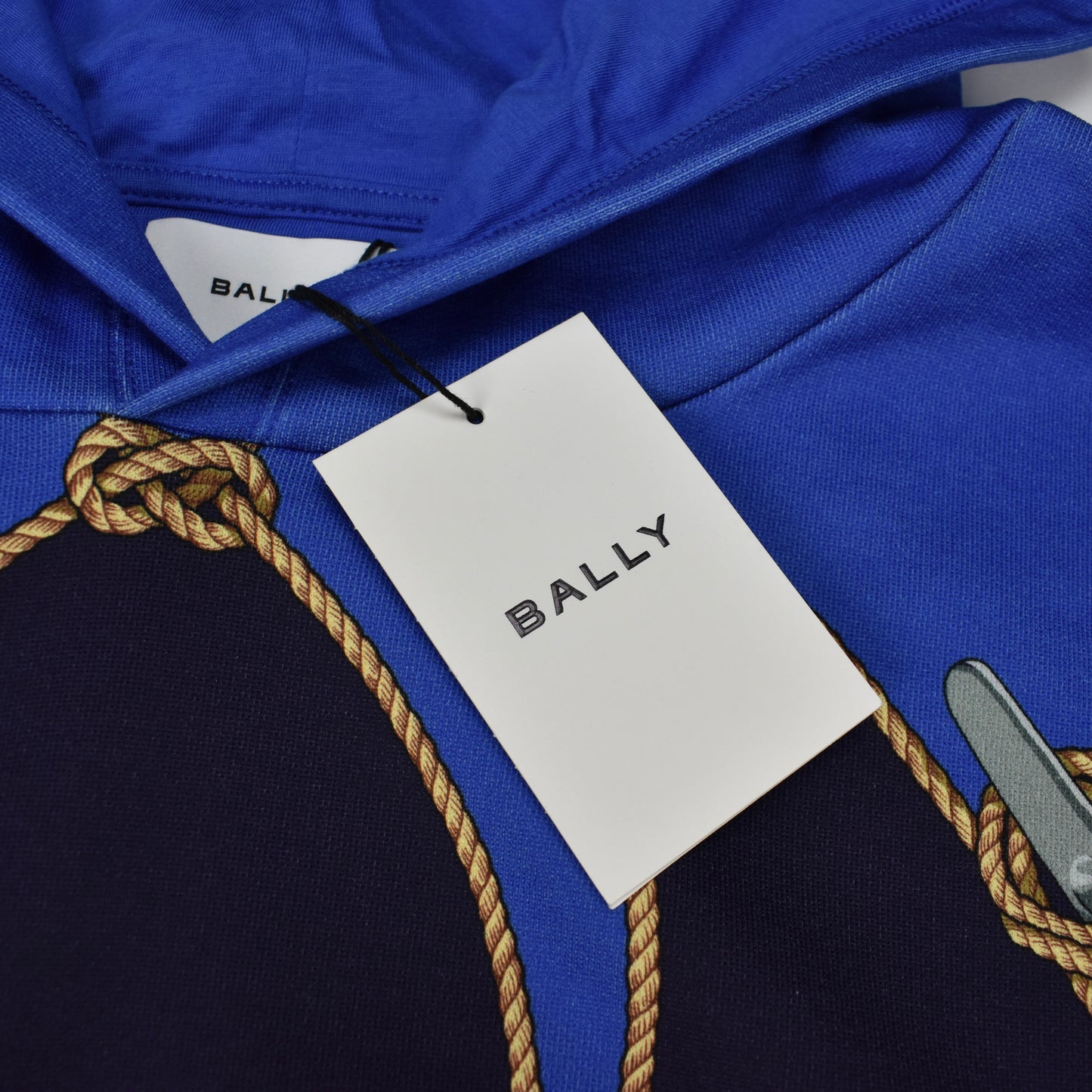 Bally - Blue Nautical Print Hoodie