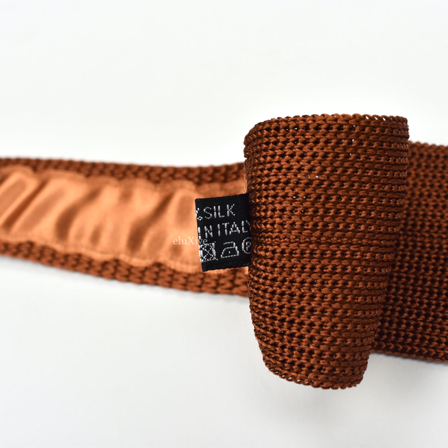 Brioni - Burnt Orange 100% Silk Tricot Knit Tie