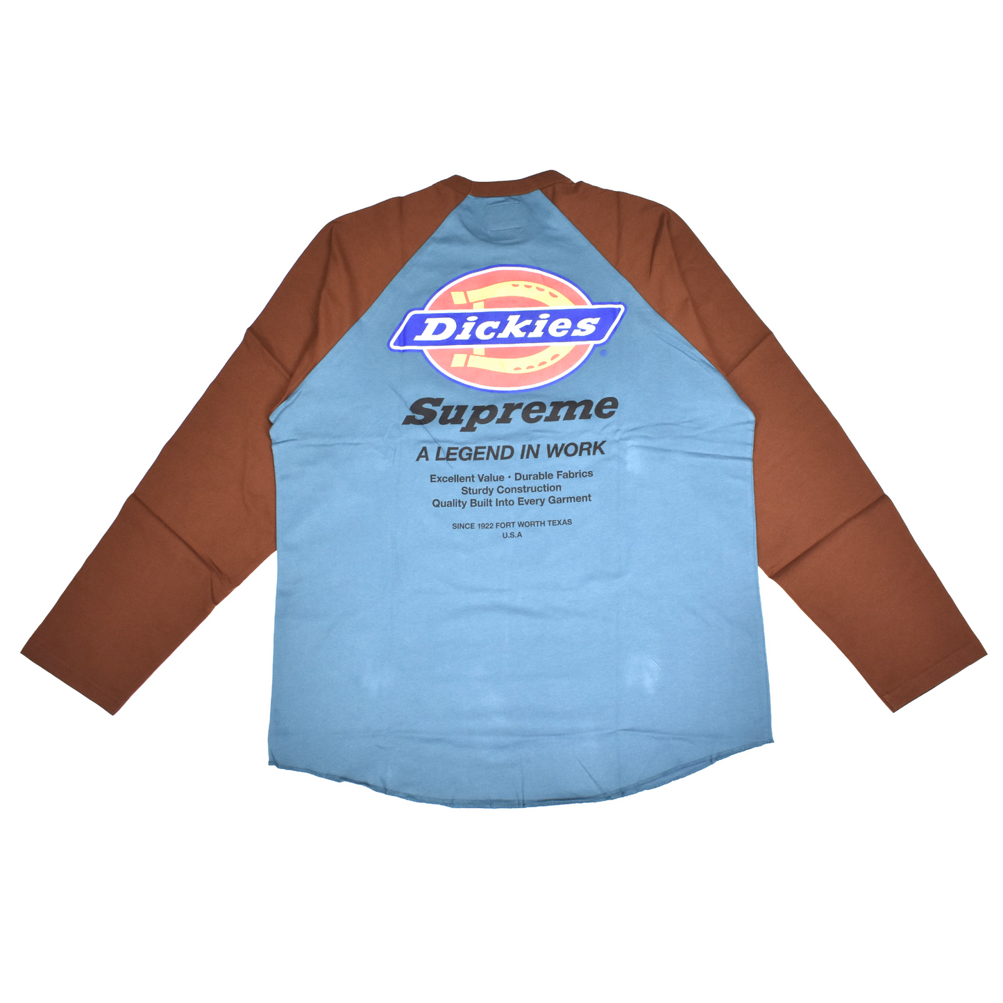 Supreme x Dickies - Raglan Sleeve Logo T-Shirt (Slate/Brown)