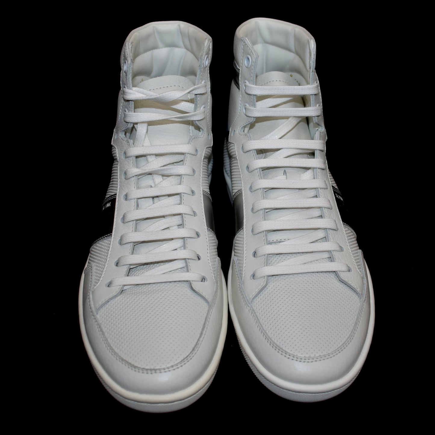 Saint Laurent - White/Silver SL/10H High Top Sneakers