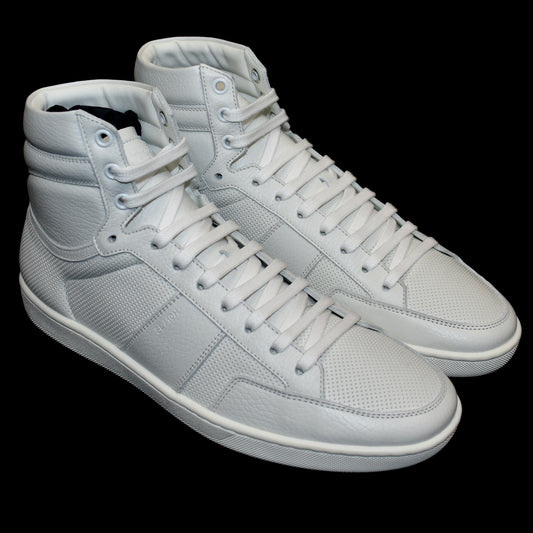 Saint Laurent - White Leather SL/10H High Top Sneakers