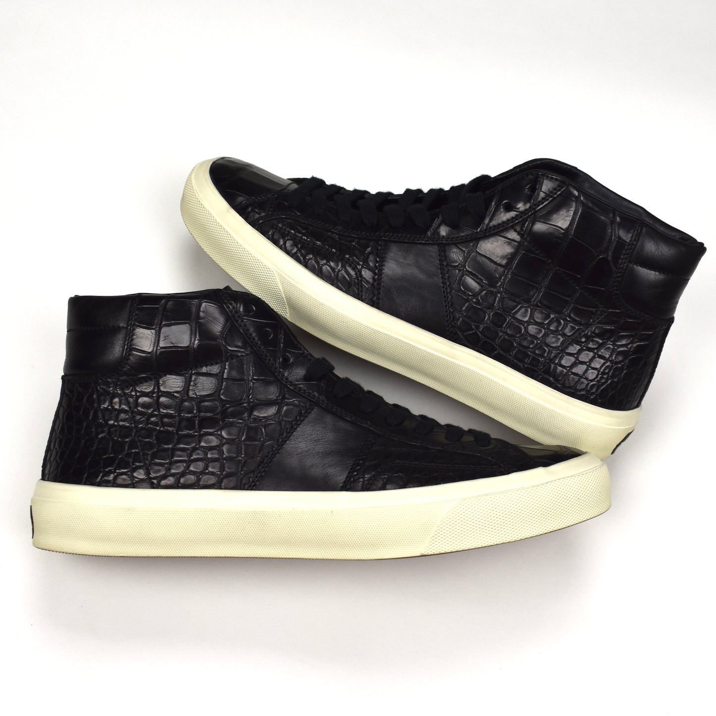 Tom Ford - Black Exotic Alligator Cambridge Sneakers