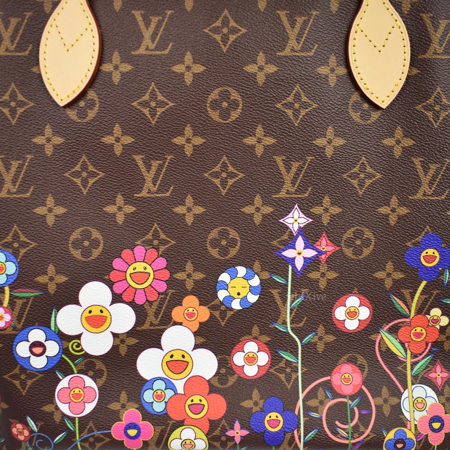 Louis Vuitton x Murakami - Flowers Monogram Neverfull MM Bag (Brown)