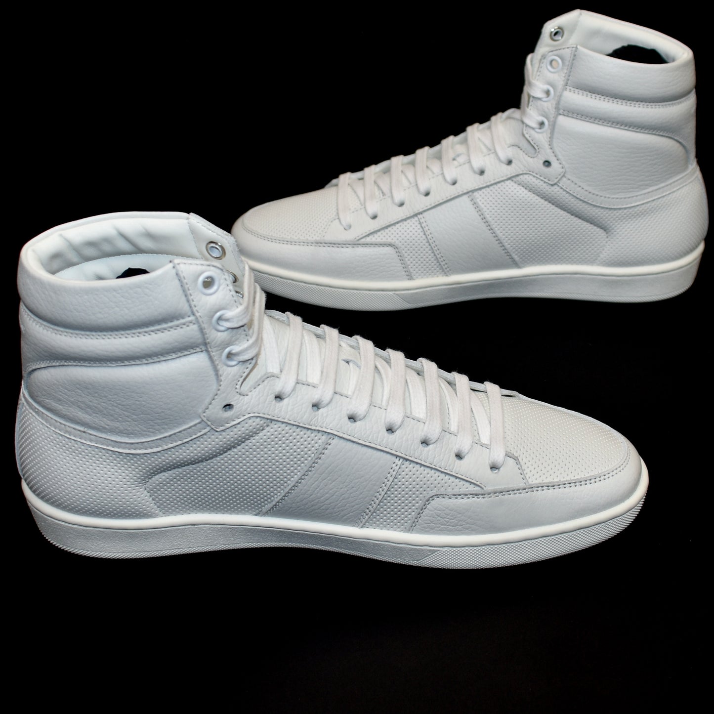 Saint Laurent - White Leather SL/10H High Top Sneakers