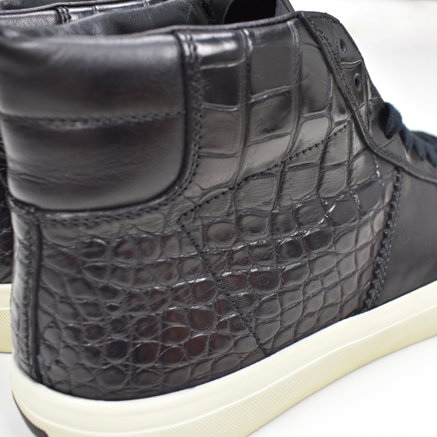 Tom Ford - Black Exotic Alligator Cambridge Sneakers