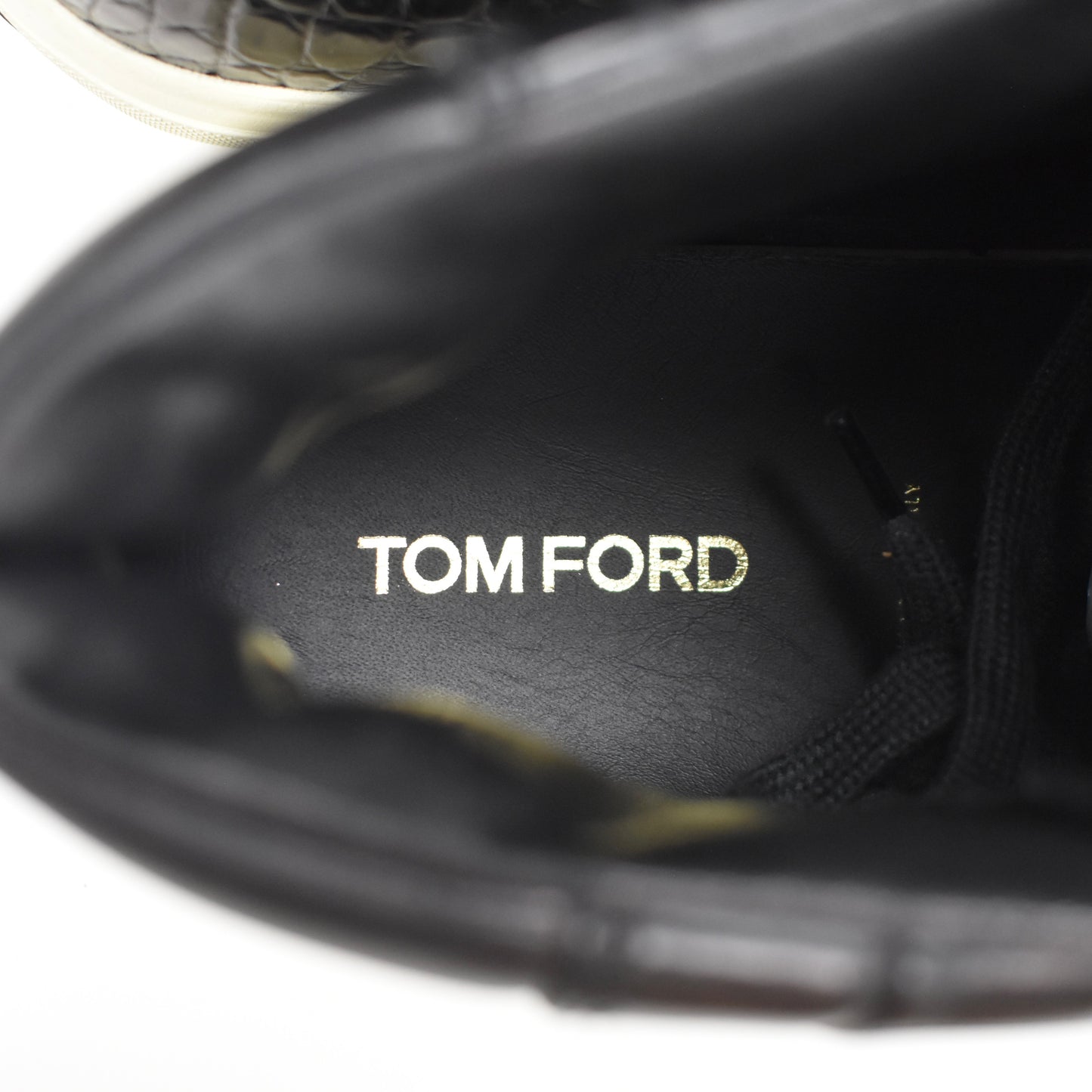 Tom Ford - Black Exotic Alligator Cambridge Sneakers