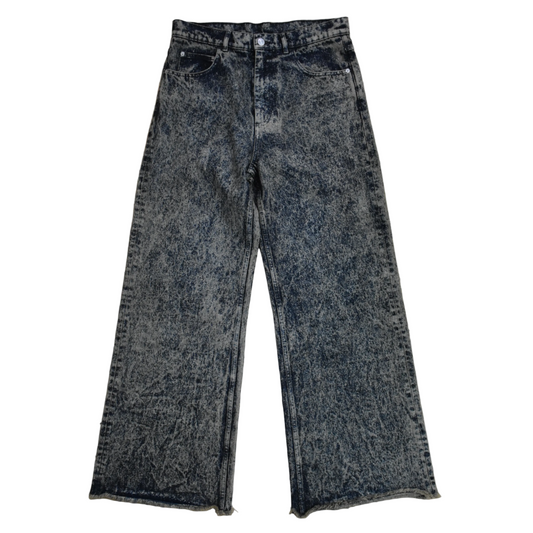 Marni - Marble Washed Denim Wide Leg Jeans