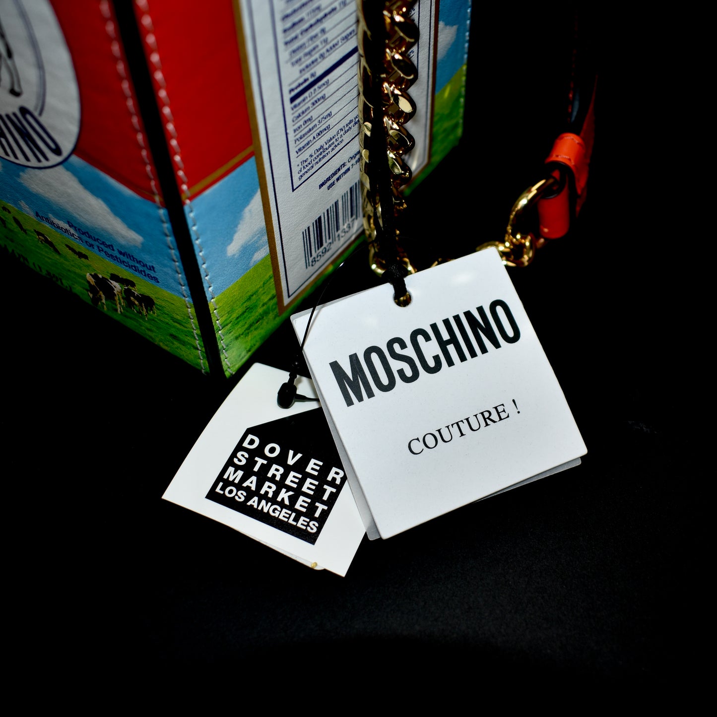 Palace x Moschino - Leather Milk Carton Bag