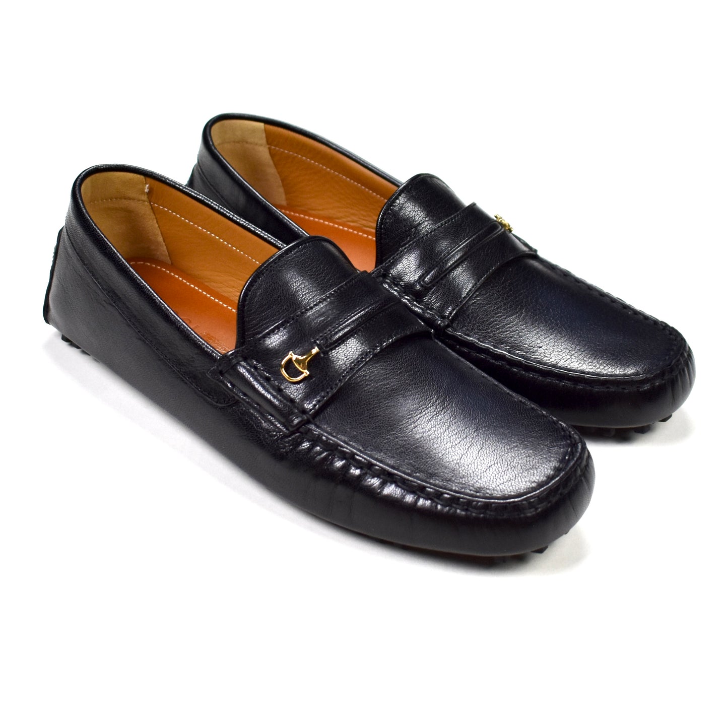 Gucci - Black Leather Horsebit Driving Loafers