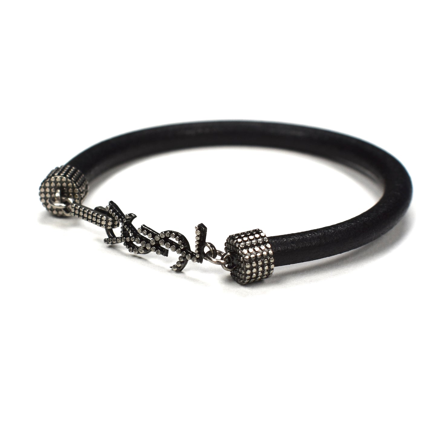 Saint Laurent - YSL Logo Opyum Leather Bracelet