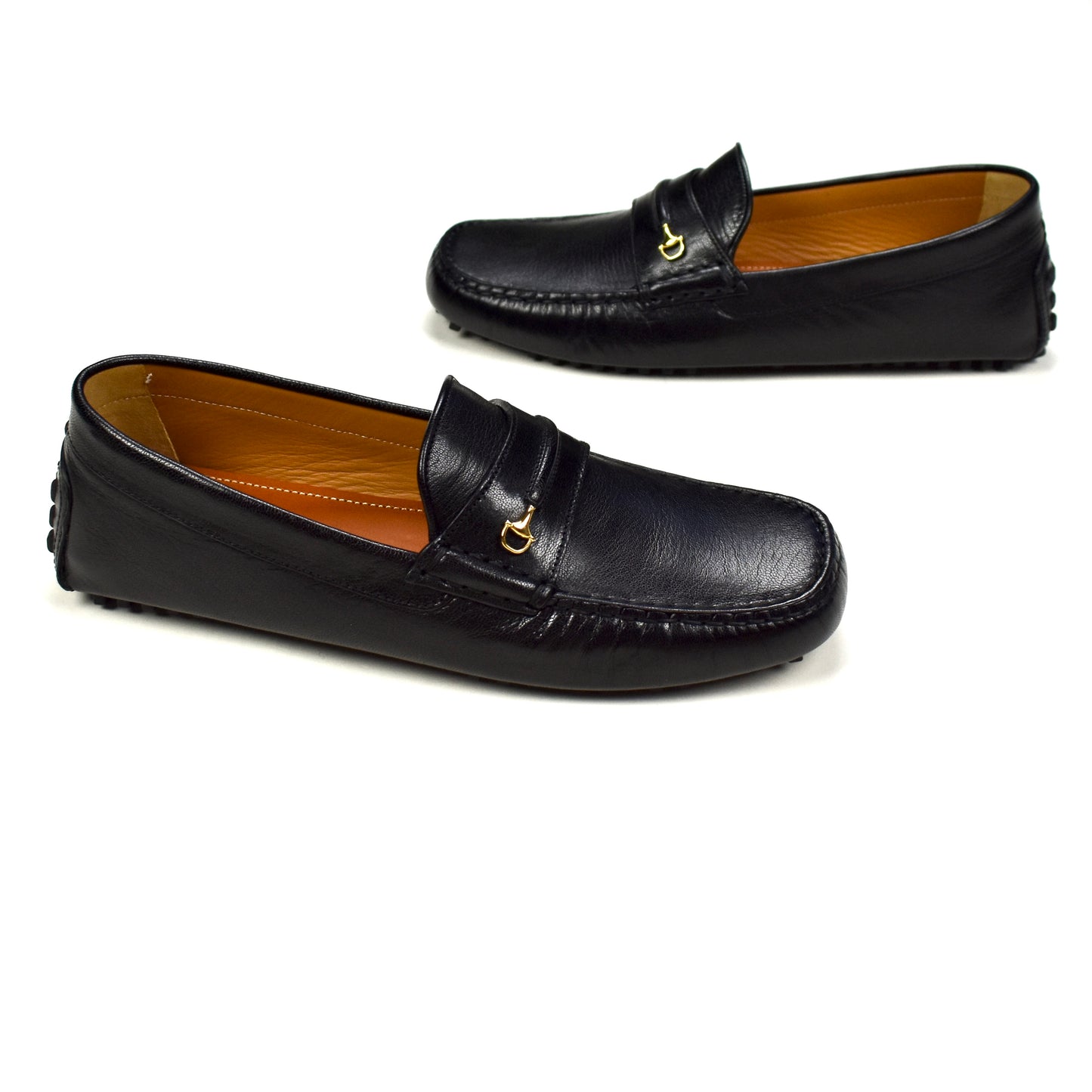 Gucci - Black Leather Horsebit Driving Loafers