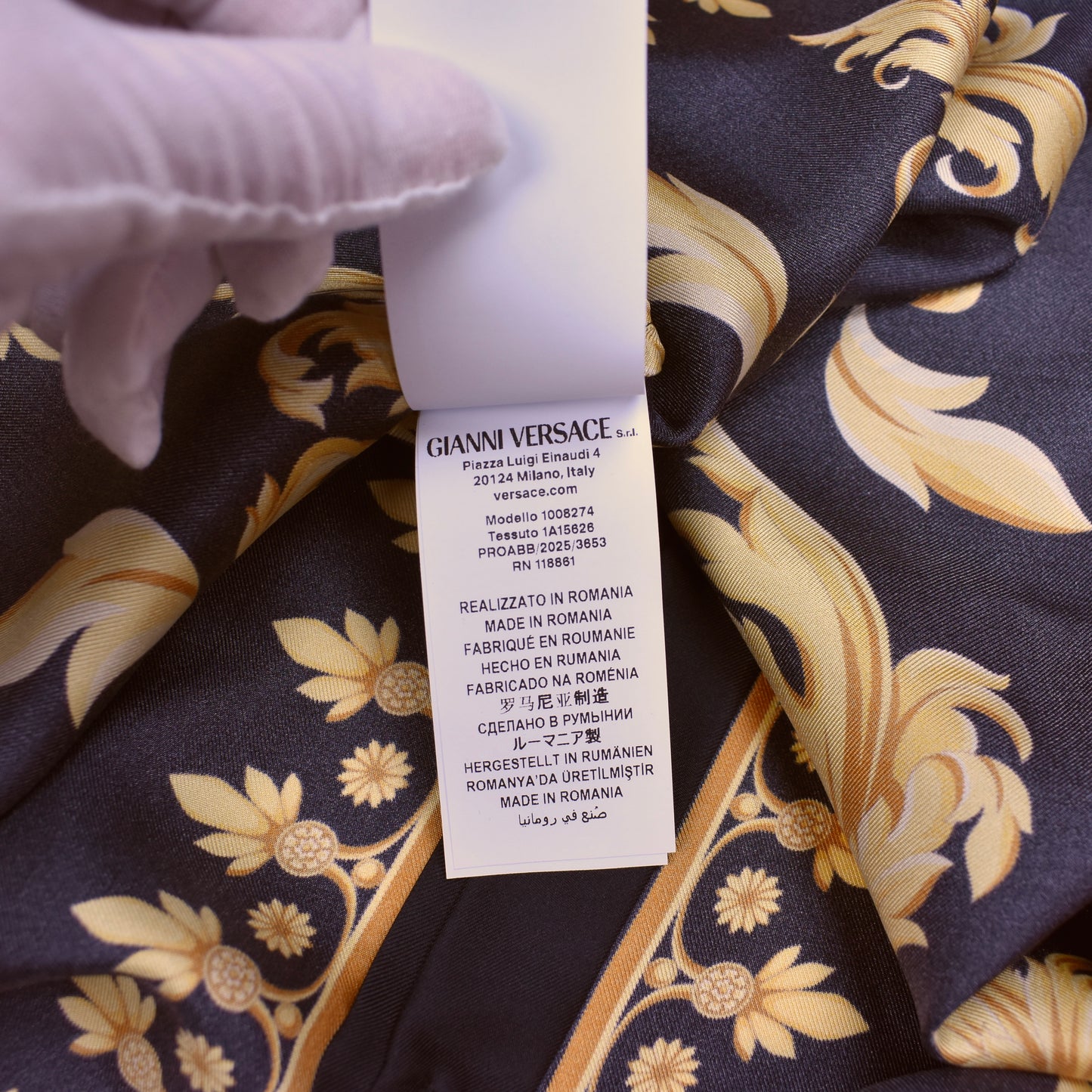 Versace - Black / Gold 100% Silk Baroque Print Shirt