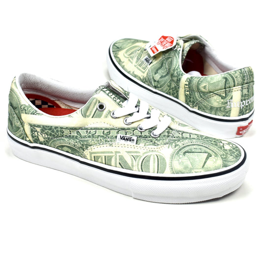Supreme x Vans - Dollar Bill Print Skate Era Sneakers