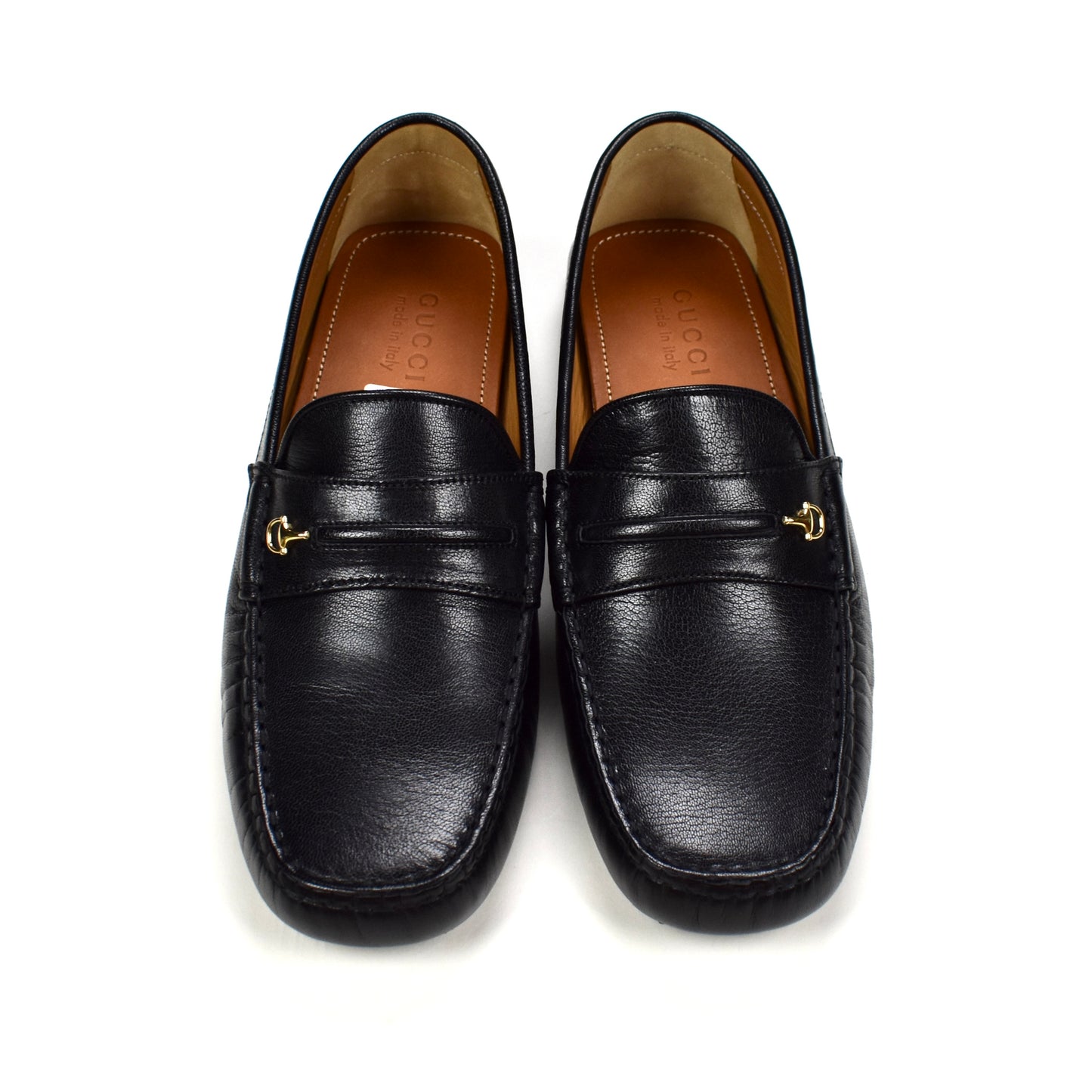 Gucci - Black Leather Horsebit Driving Loafers