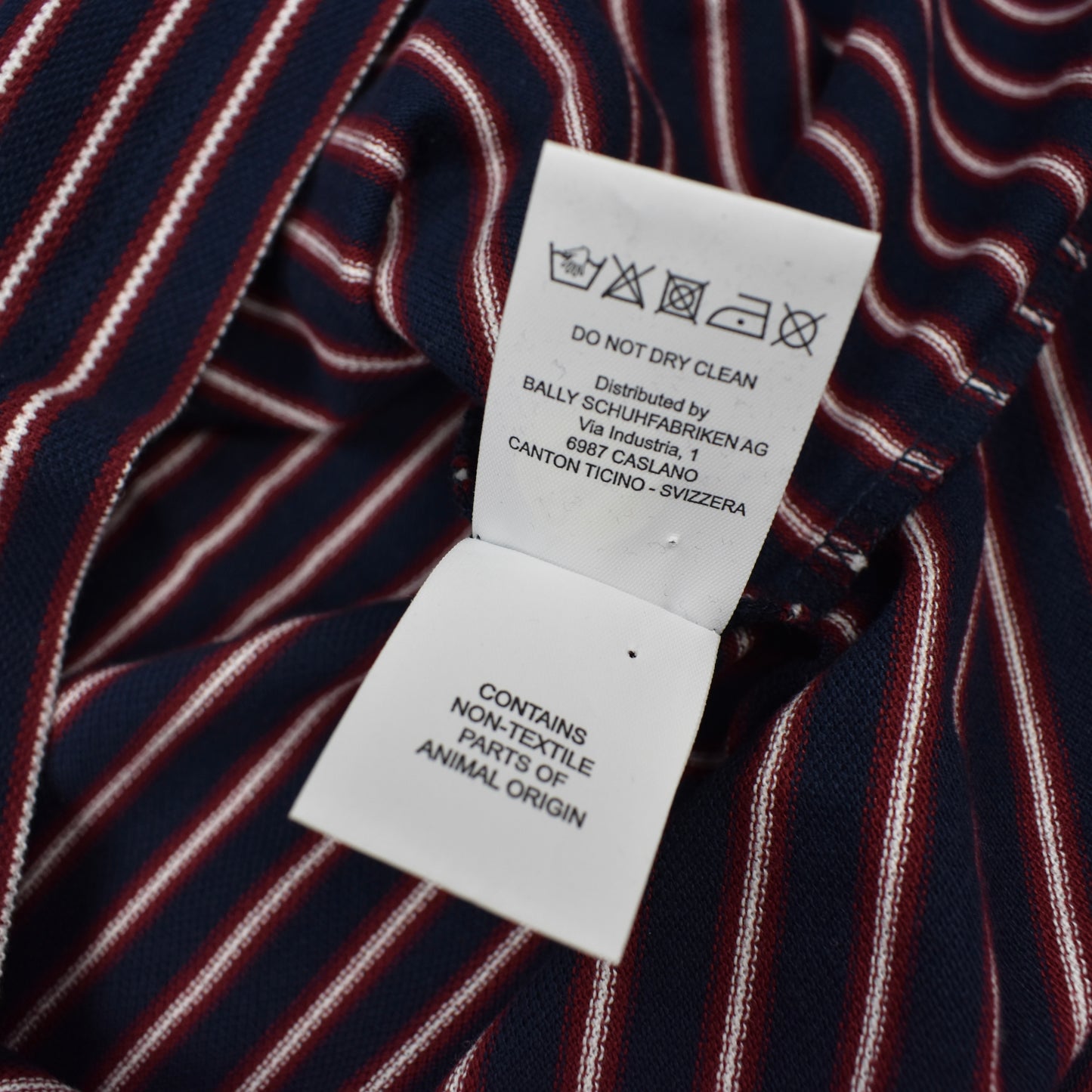 Bally - Navy Logo Stripe Polo Shirt